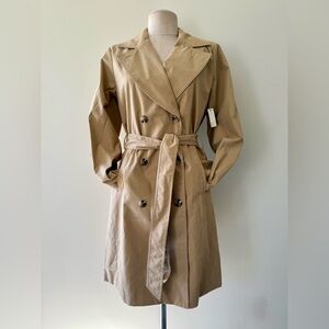 Amazon Essentials Relaxed-Fit Water-Resistant Double-Breasted Tan Trench Coat
